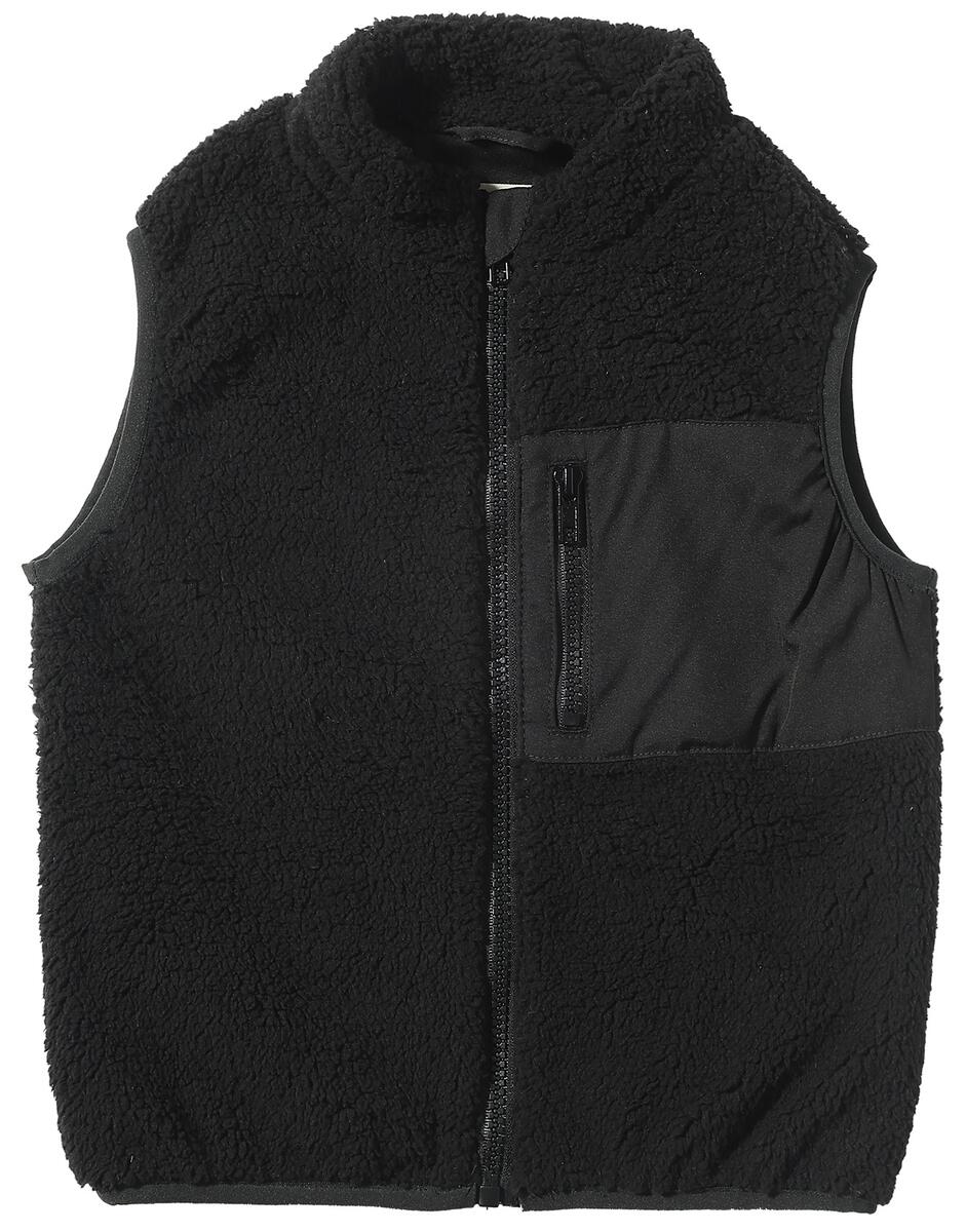 Black Sherpa Vest - Main Image