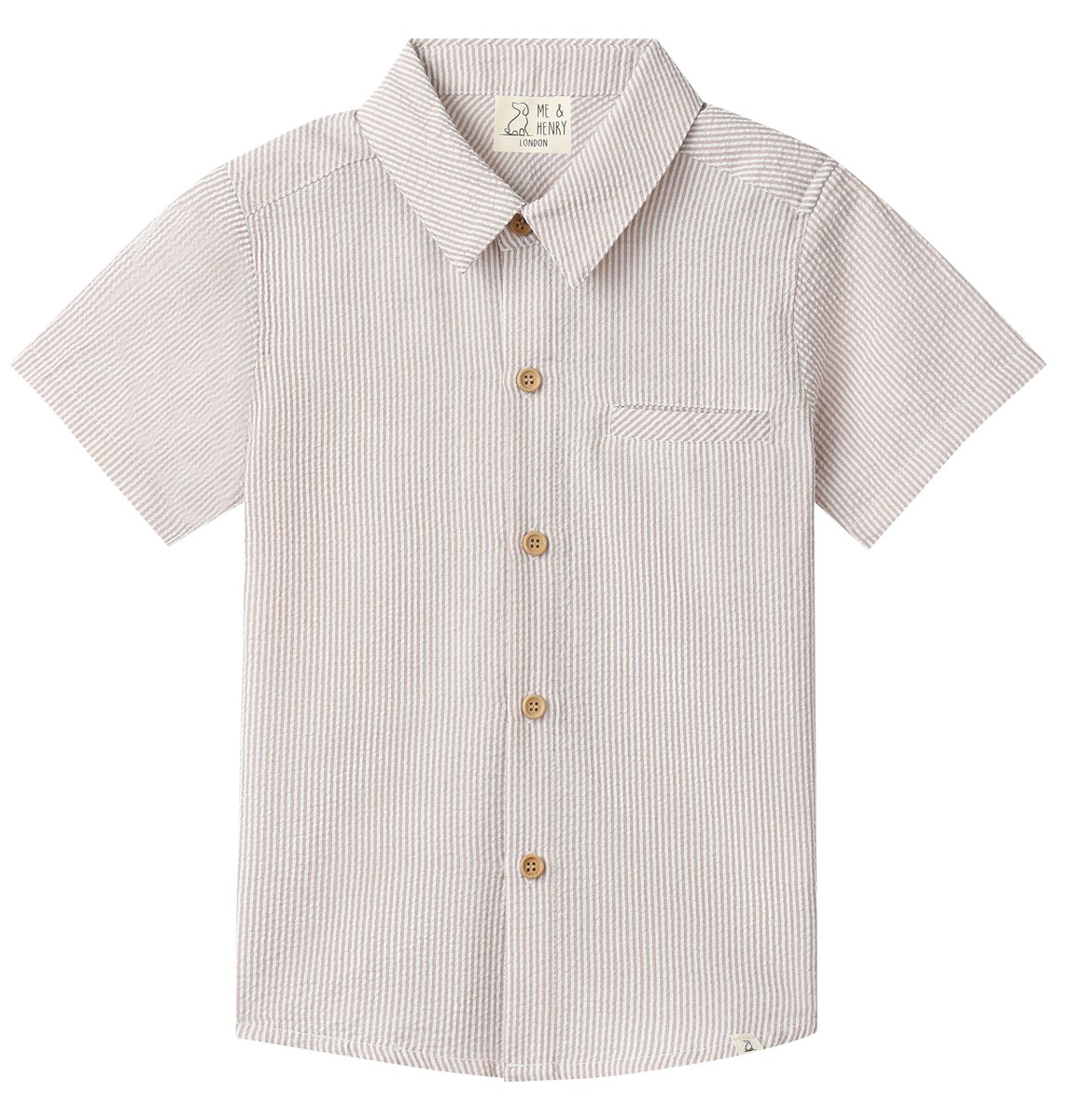 Cream Seersucker Button Down