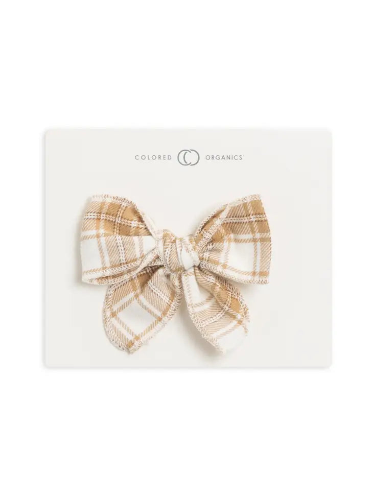 Latte Flannel Hair Clip