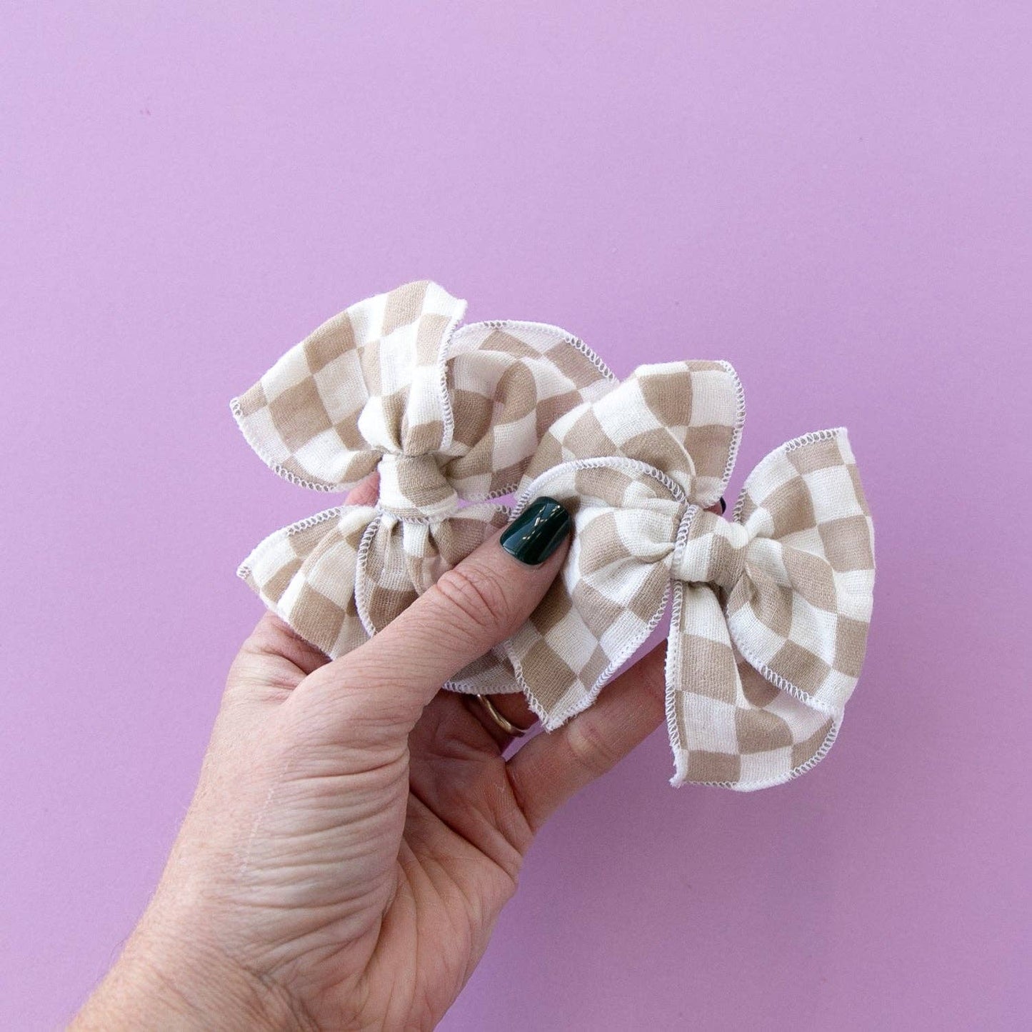 Checkerboard Bow Clip