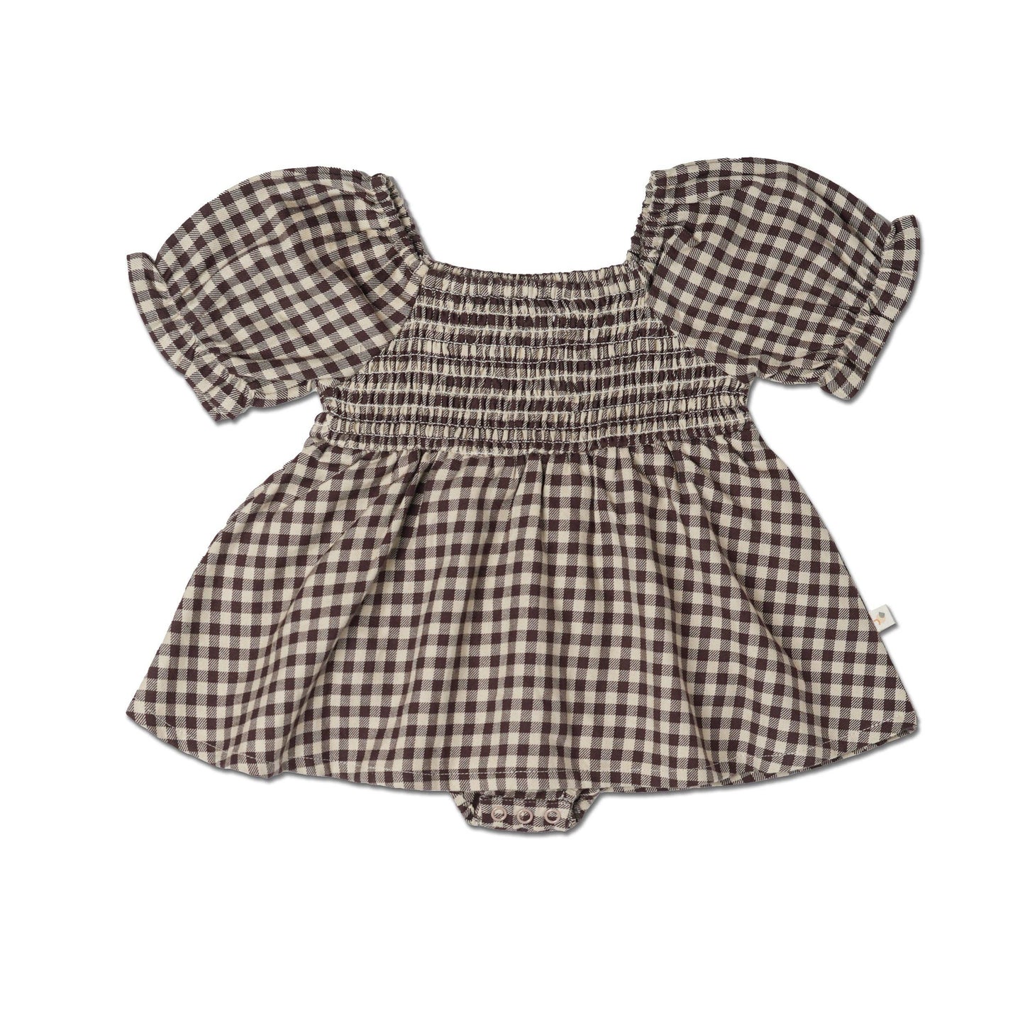 Gingham Checks Smocked Dress
