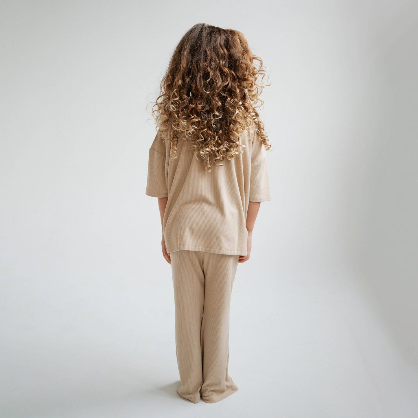 Tan Ribbed Everyday Bamboo Set