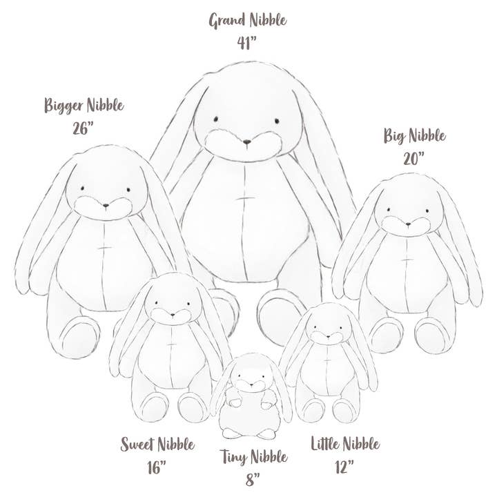Tiny Nibble 8" Bunny - Cream