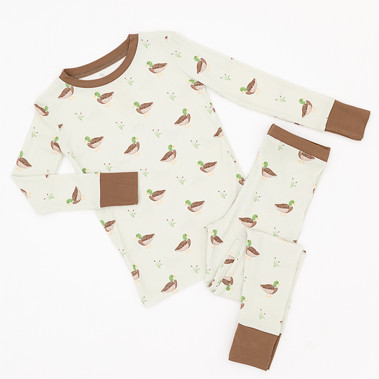 Duck, Duck Cute Ribbed Pajamas