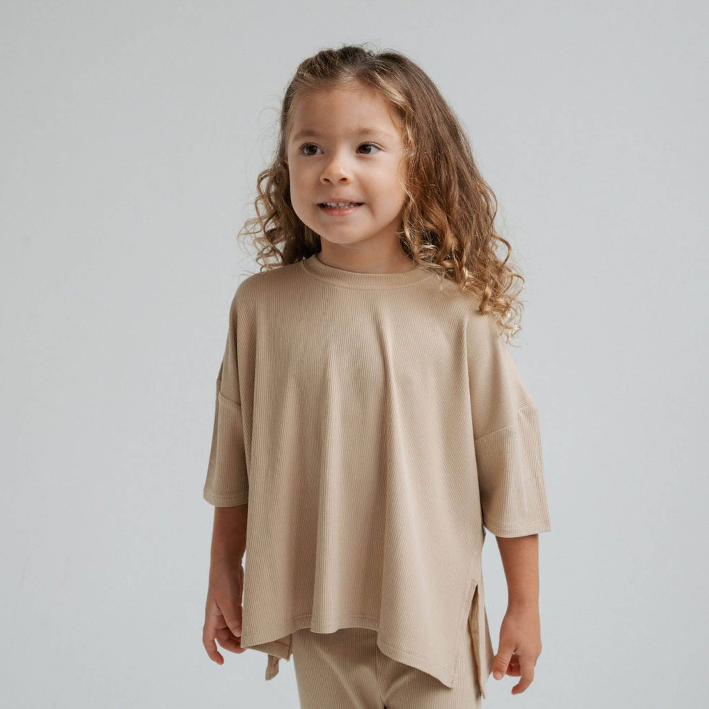 Tan Ribbed Everyday Bamboo Set