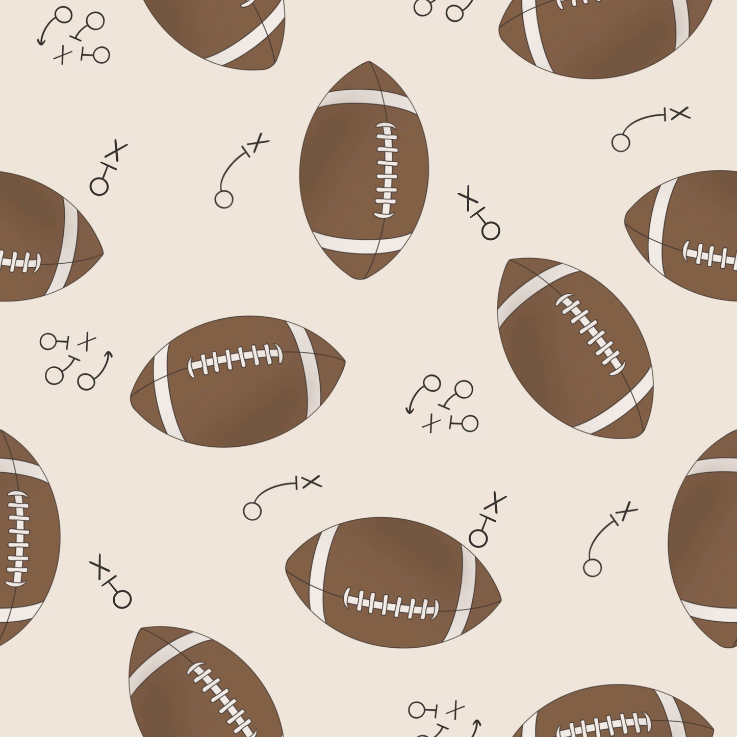 Football Ribbed Pajama Set