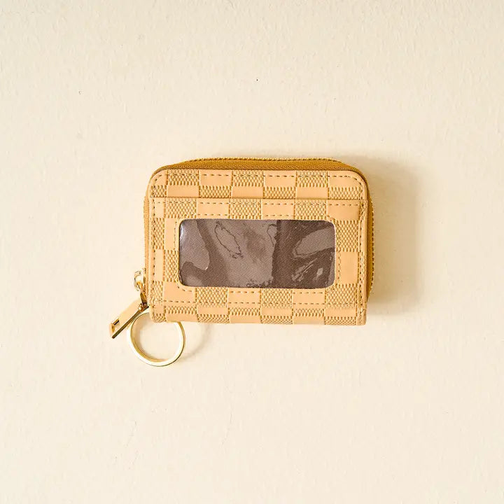 Tan Zip Keychain Wallet
