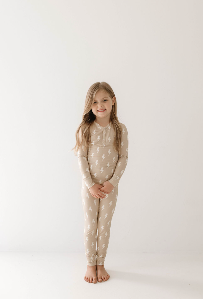 Lightning Bolt Bamboo Two Piece Pajamas