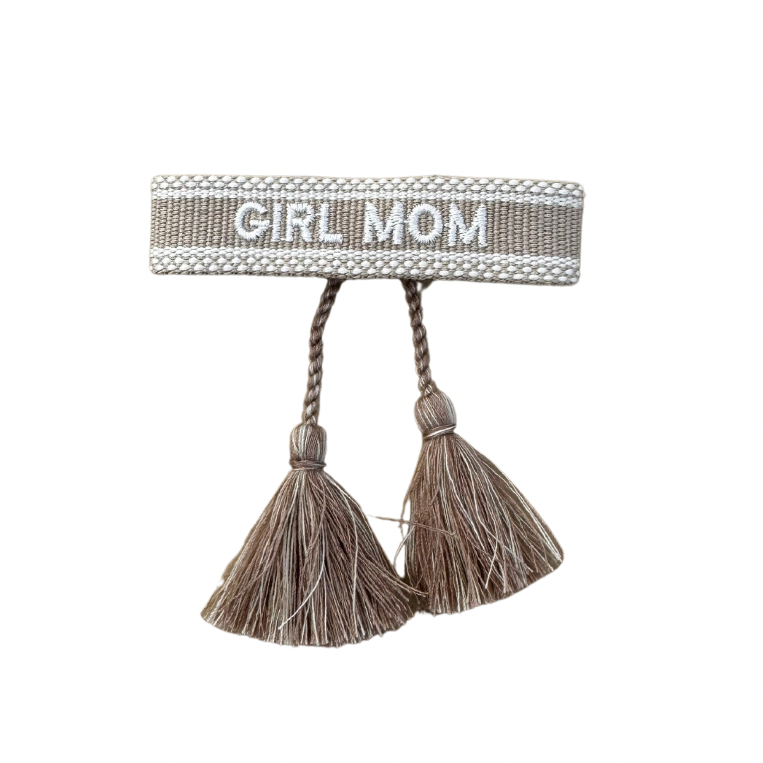 Girl Mom Neutral Tassel Bracelet