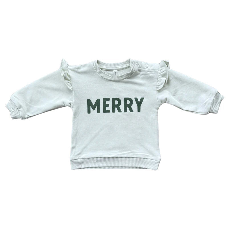 Merry Ruffle Sweatshirt