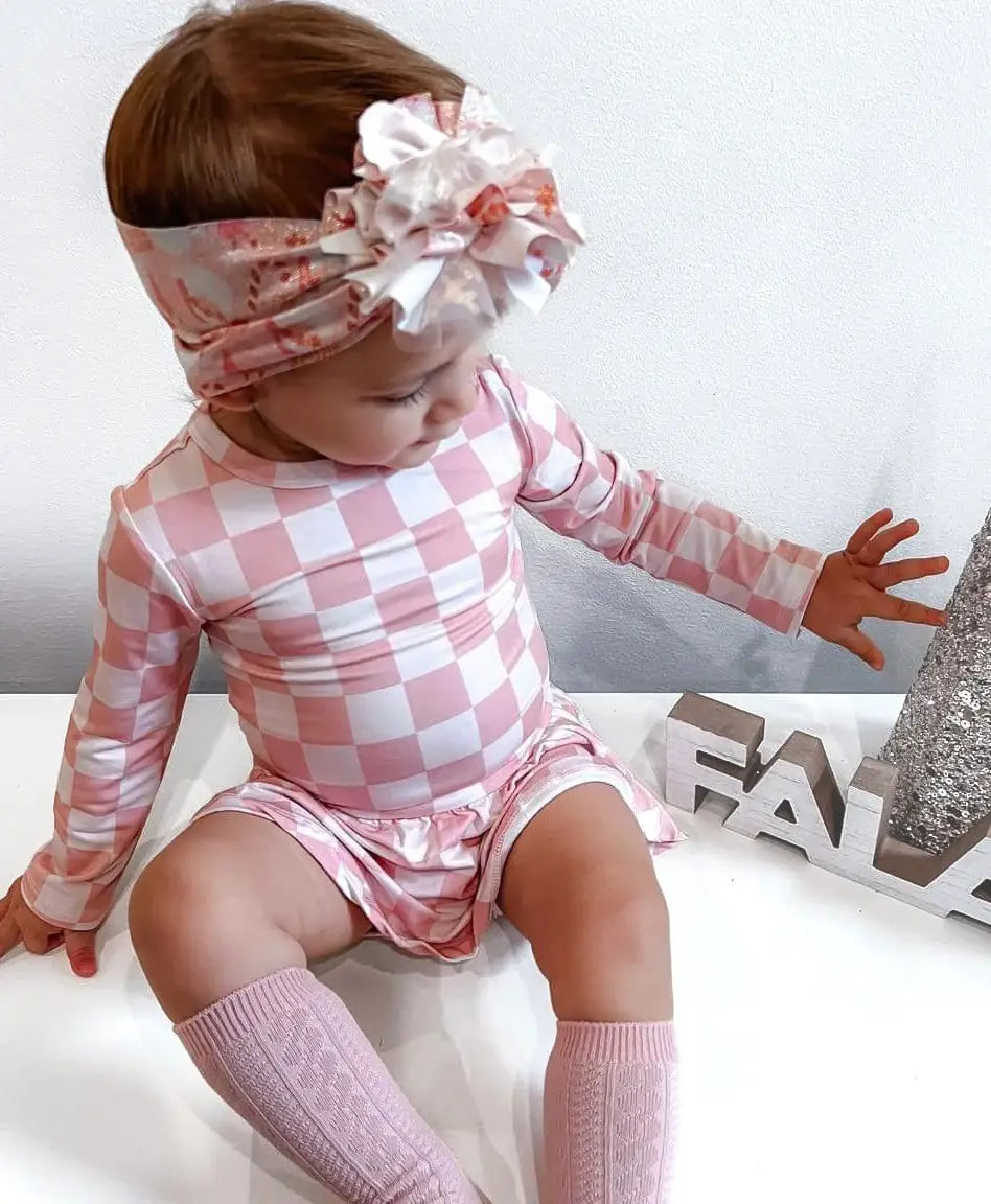 Bubblegum Check Twirl Dress