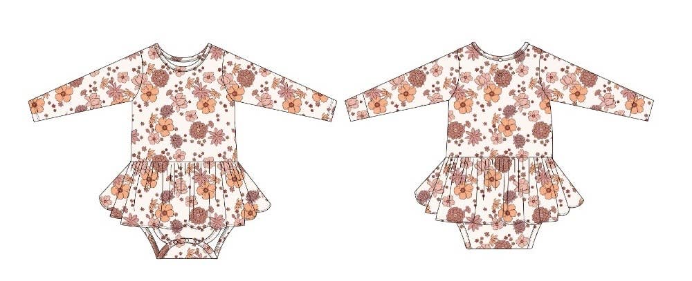 Fall Floral Bamboo Twirl Dress
