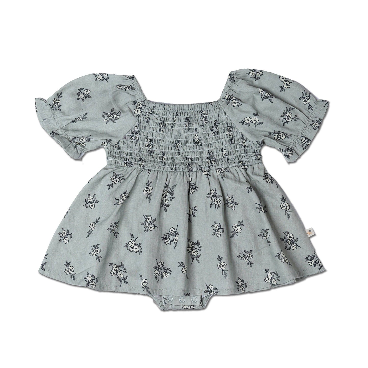 Sage Bloom Smocked Dress