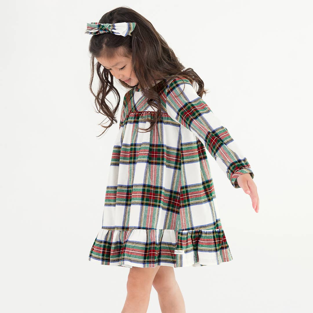 Good Tidings Ruffle Hem Dress