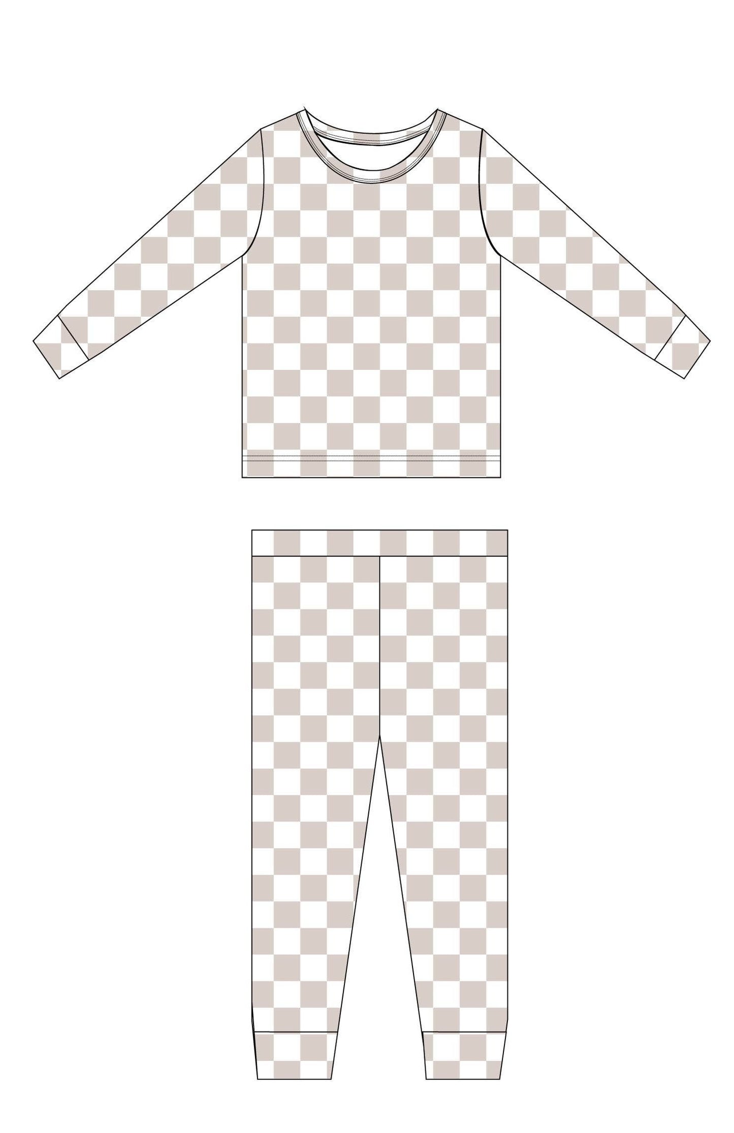 Ribbed Check Bamboo Set