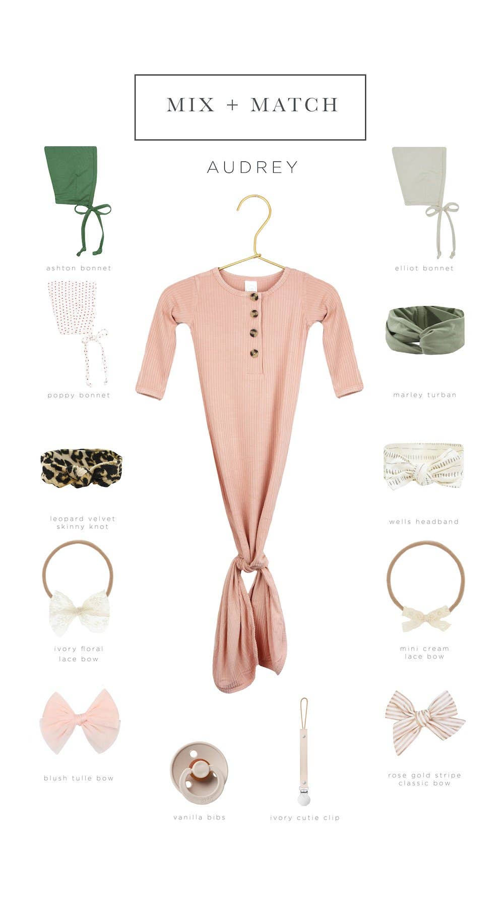 Audrey Ribbed Knotted Gown