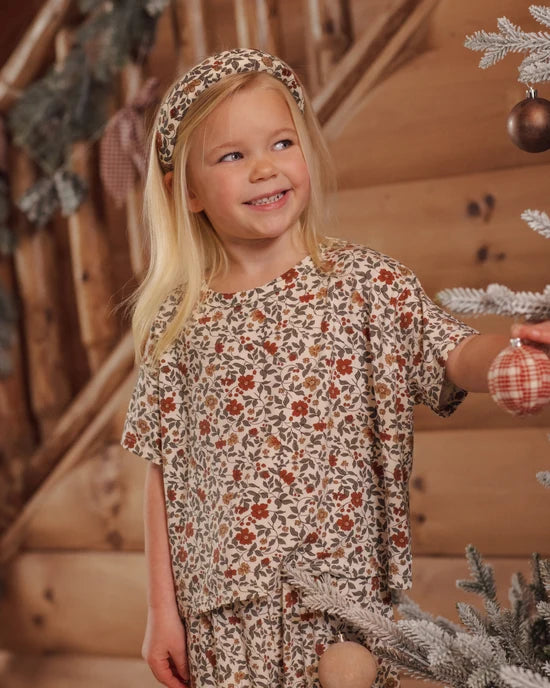 Padded Headband Holiday Floral