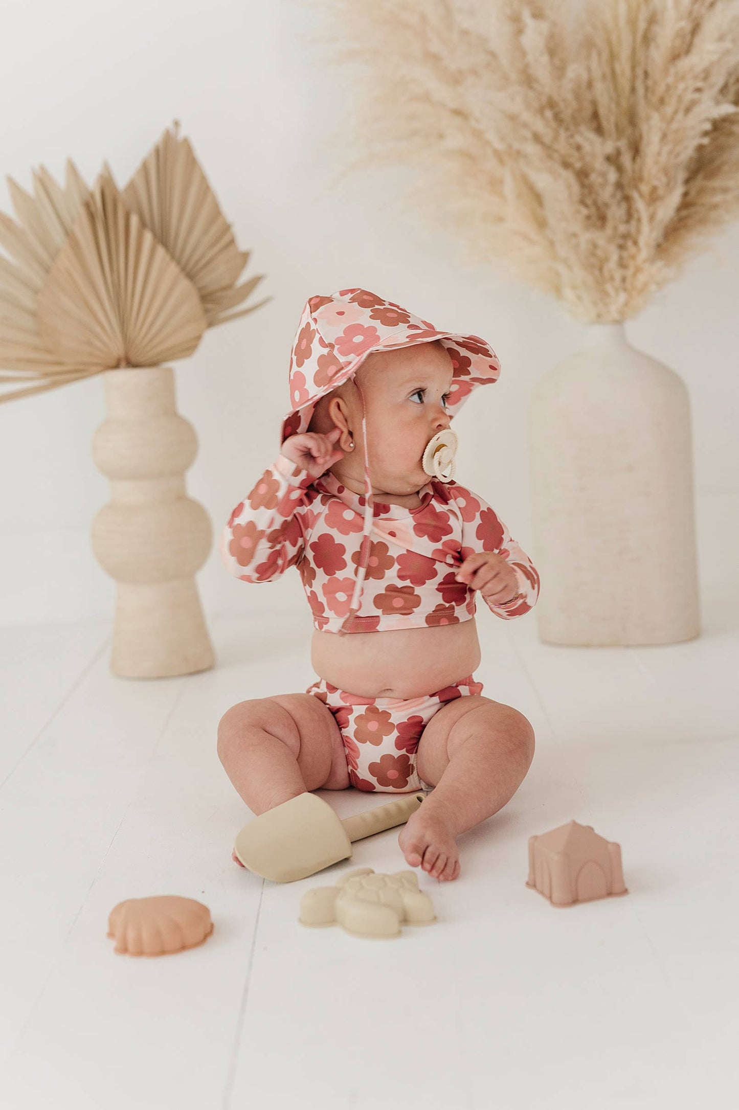 Retro Bloom Two-Piece Swim Set