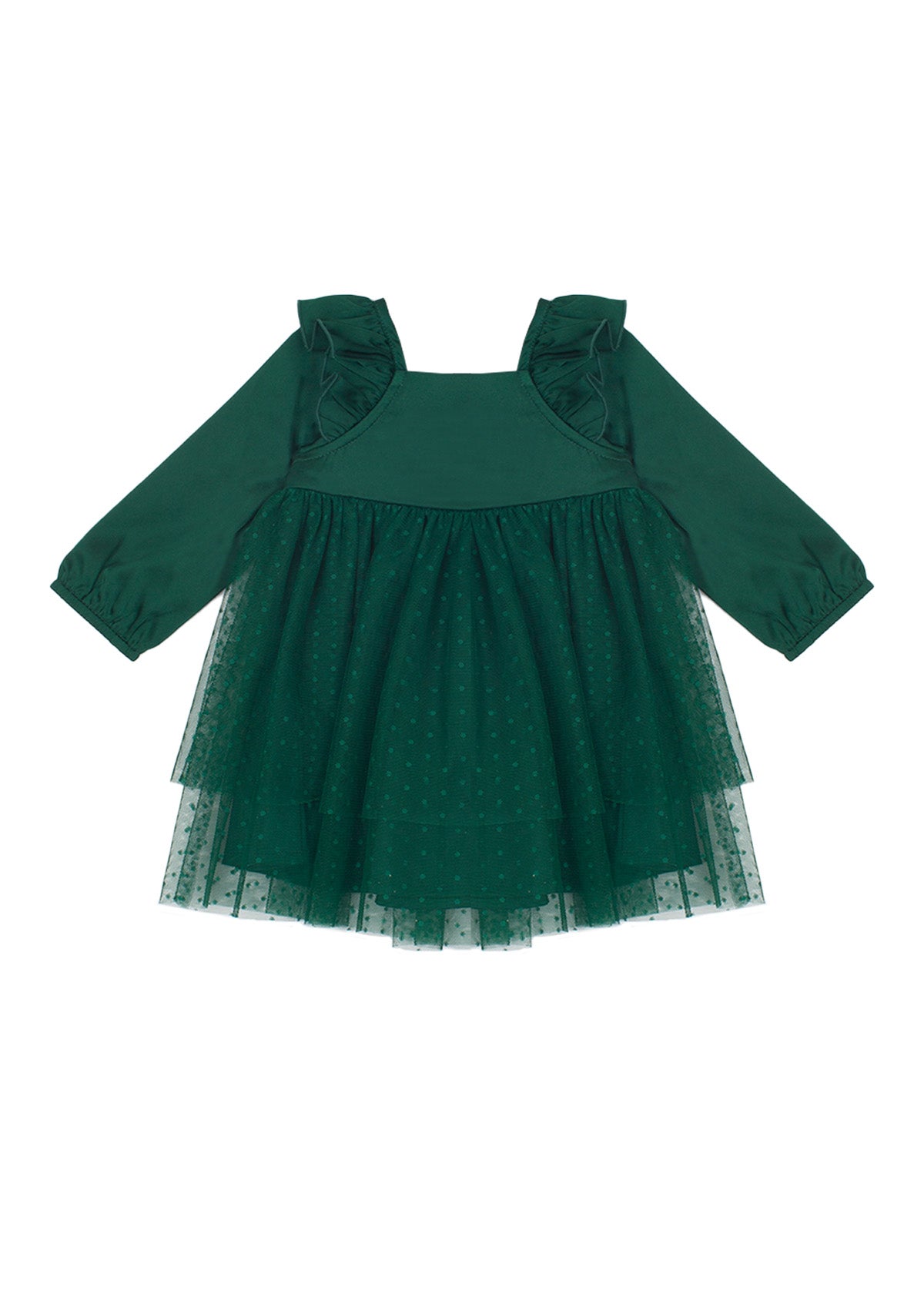 Mistletoe Satin Baby Dress 3M Mistletoe Satin Baby Dress 3M
