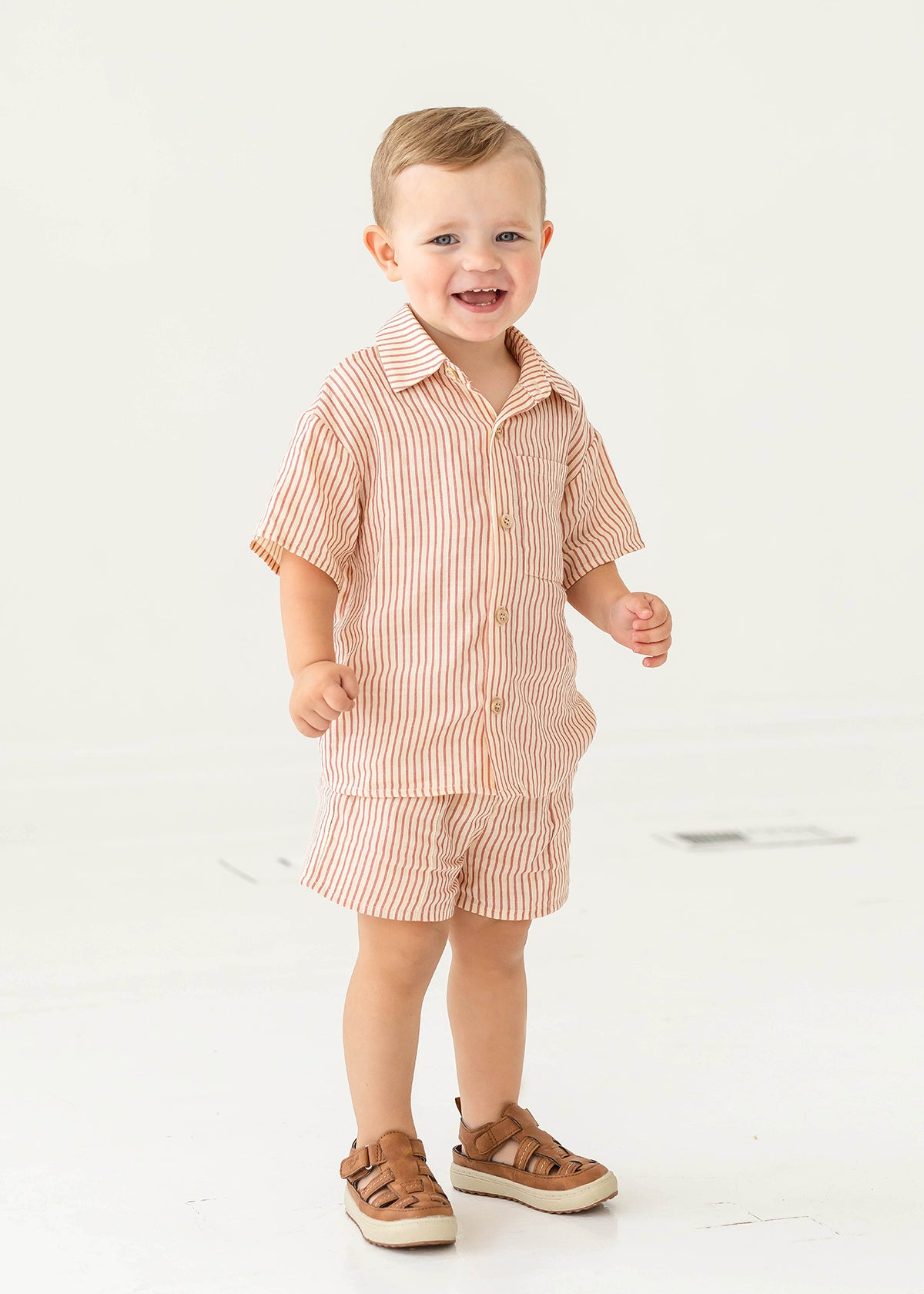 Red Stripe Short Set