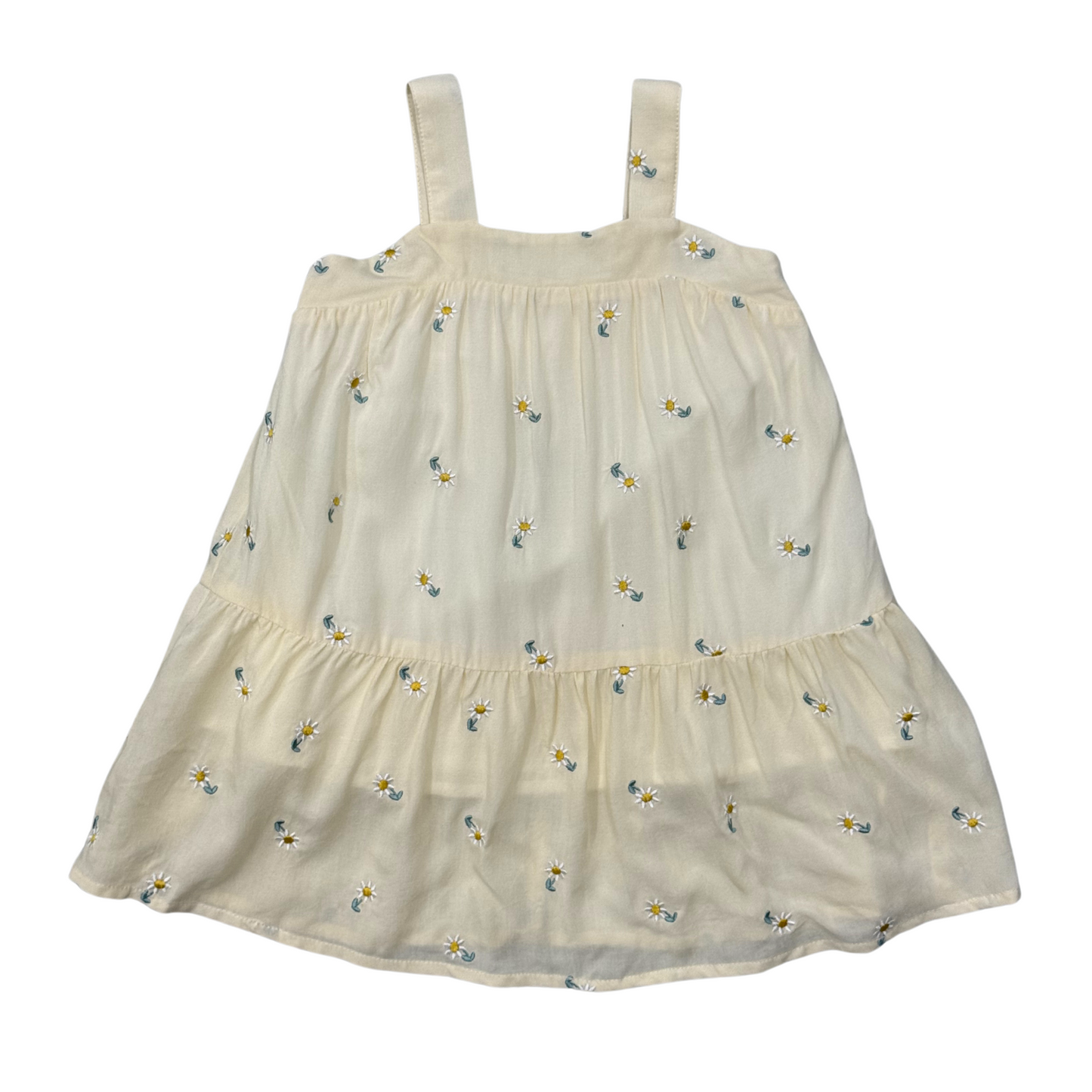 Embroidered Floral Tiered Dress