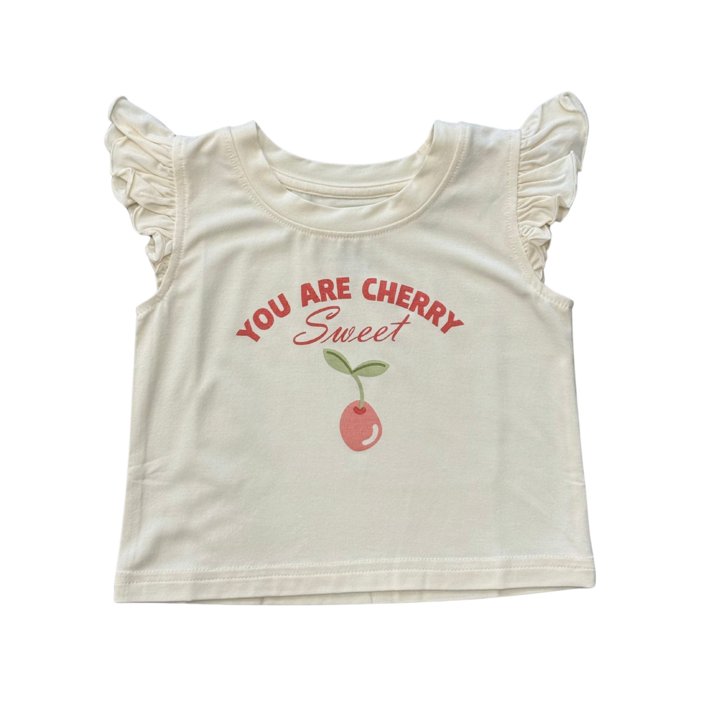 Cherry Ruffle Tee