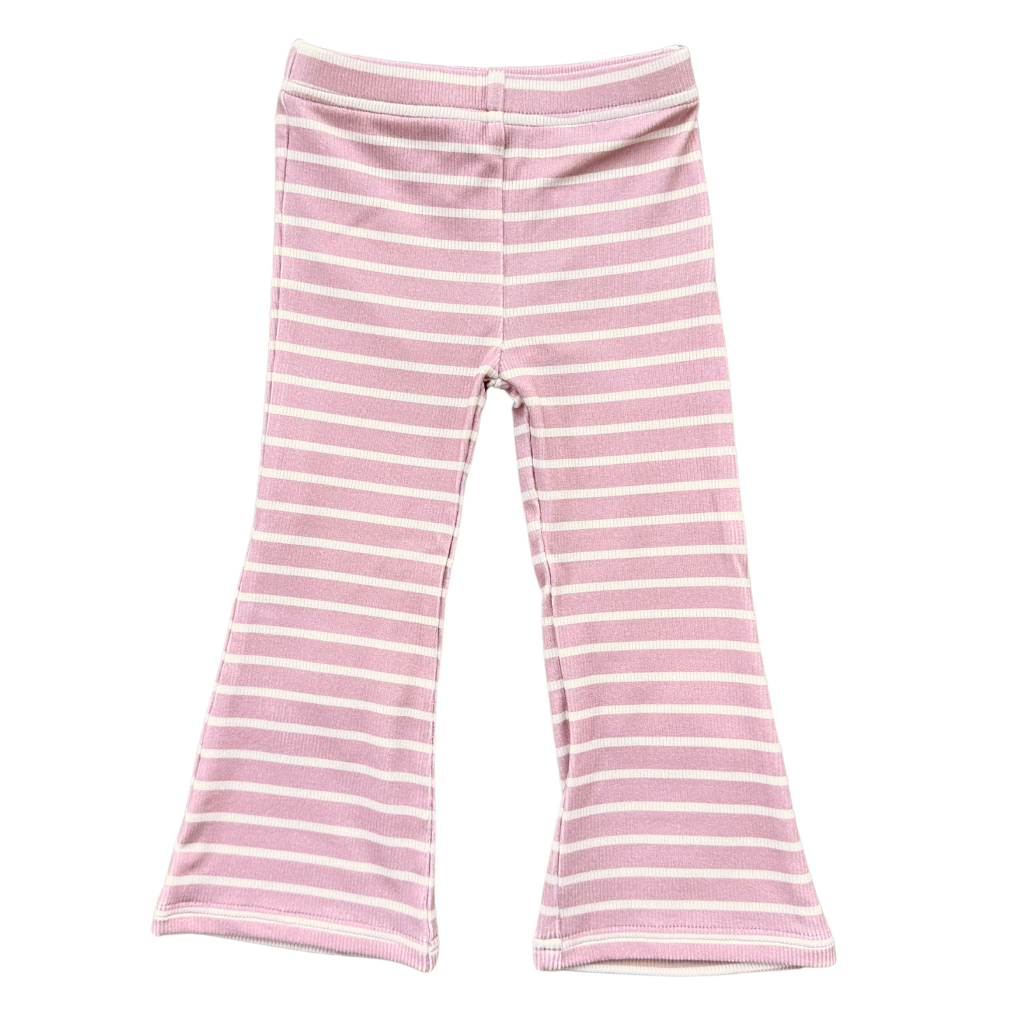 Misty Pink Striped Flares