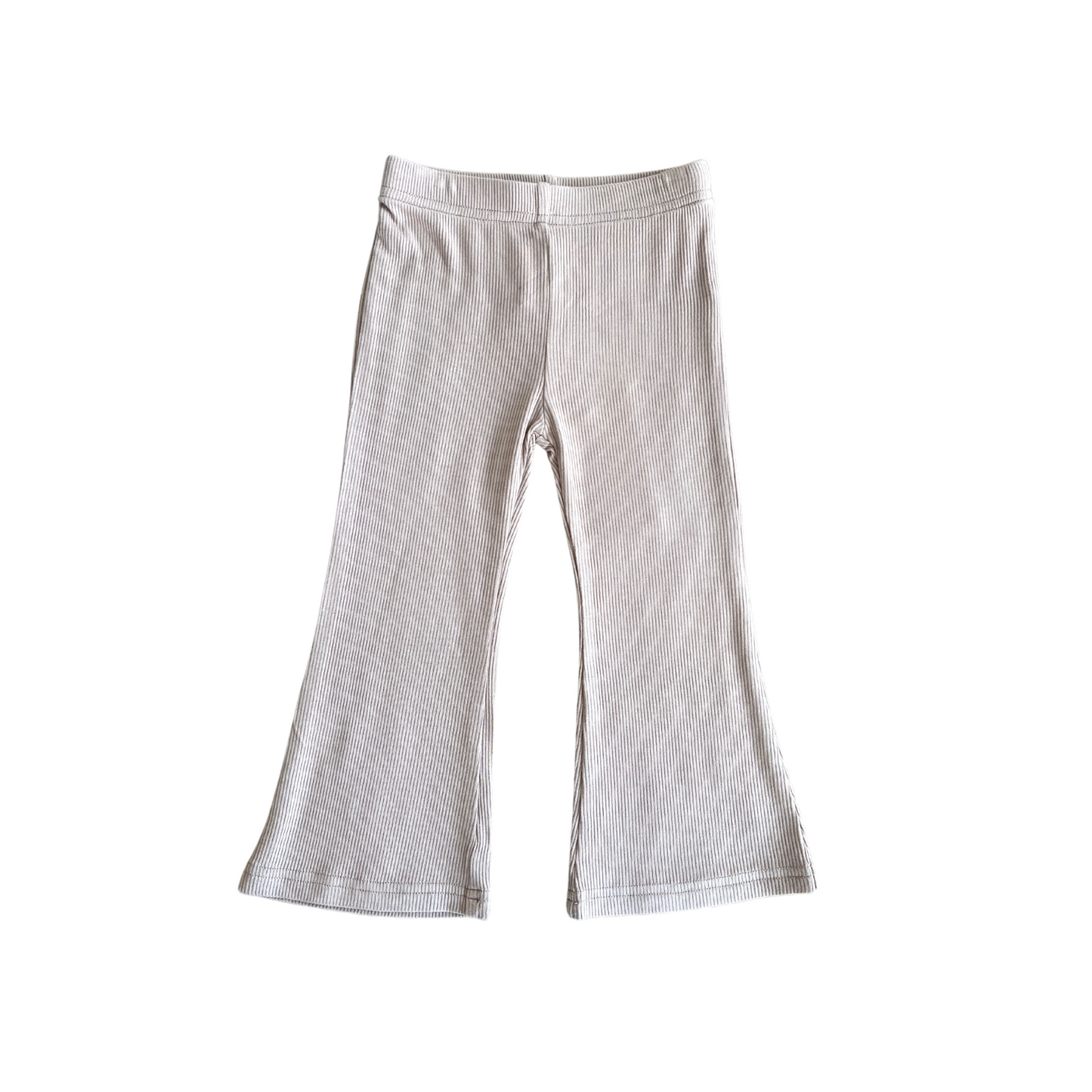Lilac Ribbed Bamboo Flare Pants