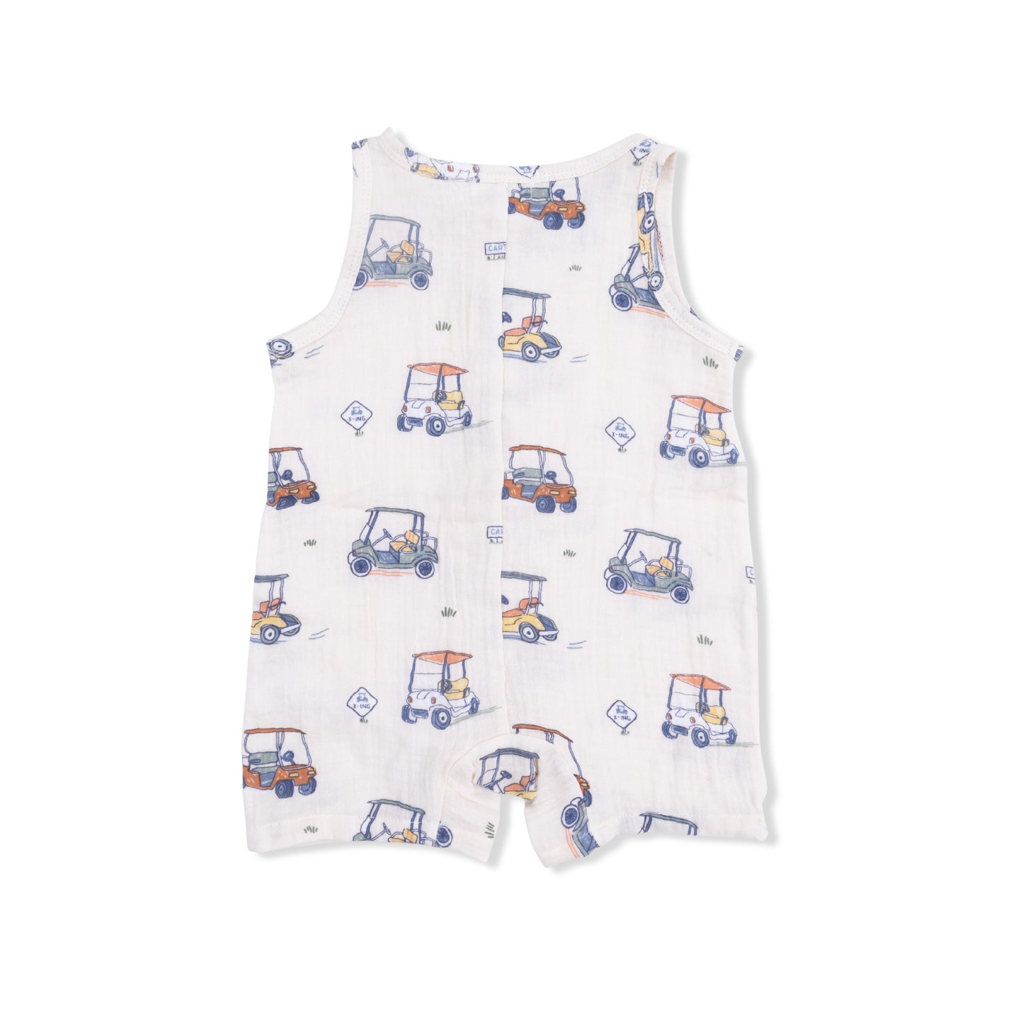 Zooming Carts Sleeveless Shortie Romper