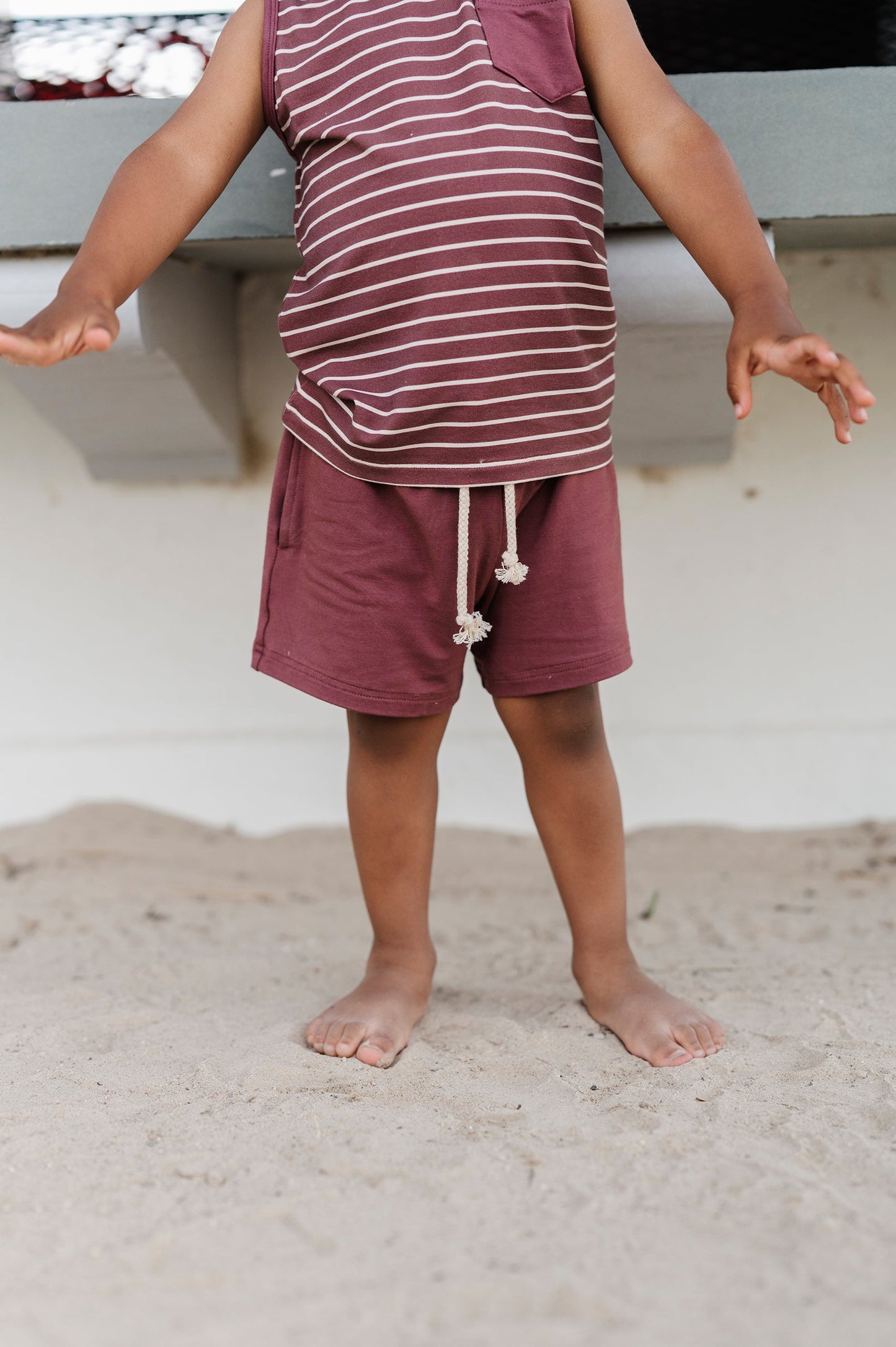 Burgandy Everyday Shorts