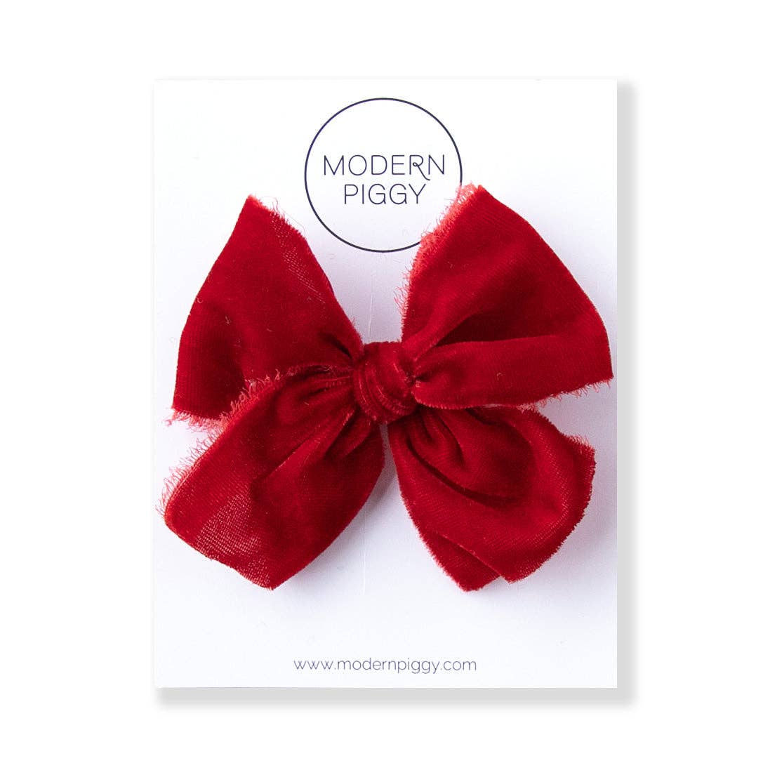 Crimson Velvet Clip