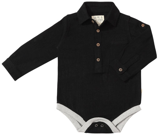 Black Woven Onesie