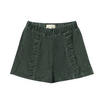 Tan Frilly Lederhosen Shorts