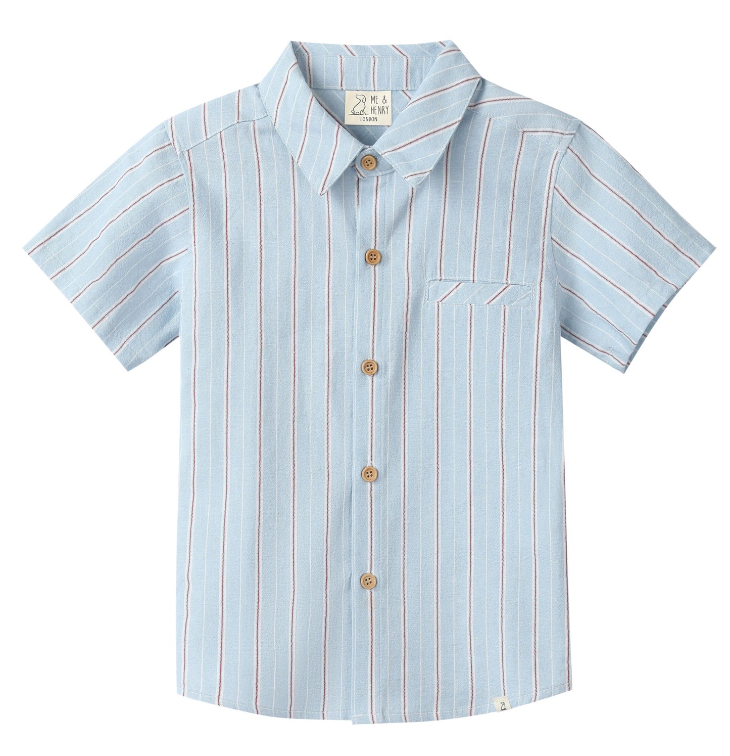 Red, White, & Chambray Shirt