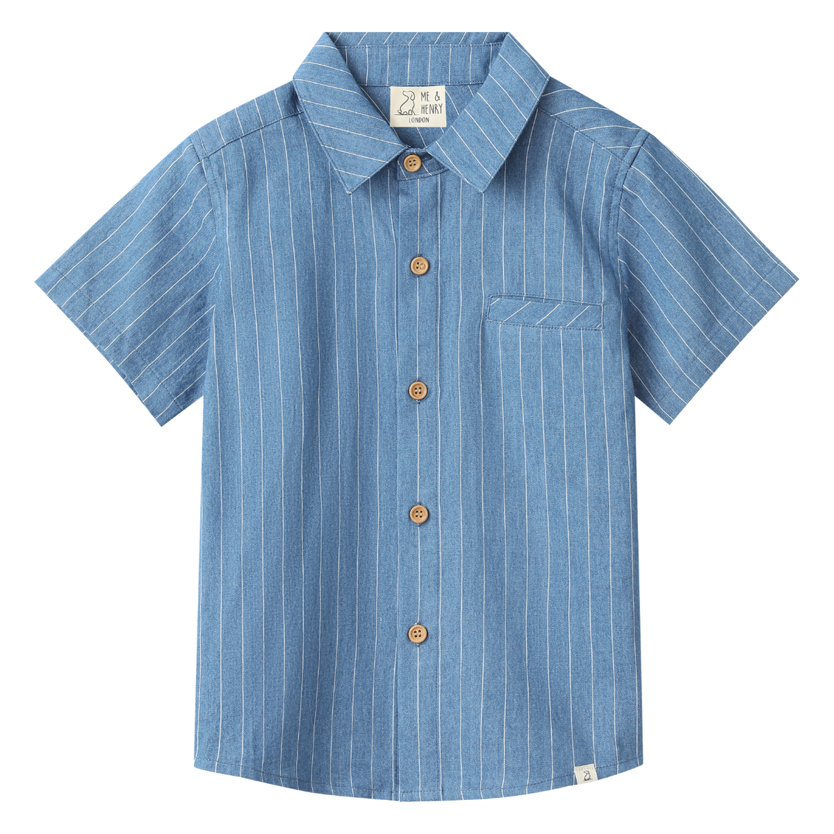Dark Chambray Stripe Button Down