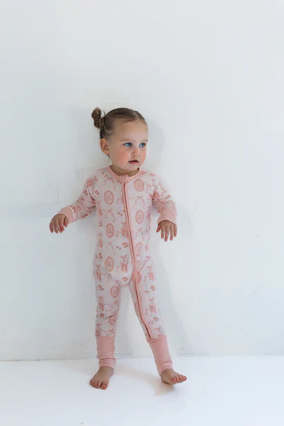 Ballet Slippers Zipper Romper