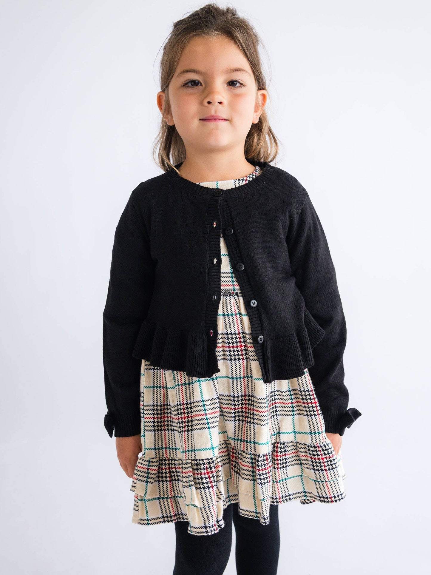 Tannen Plaid Bow Dress