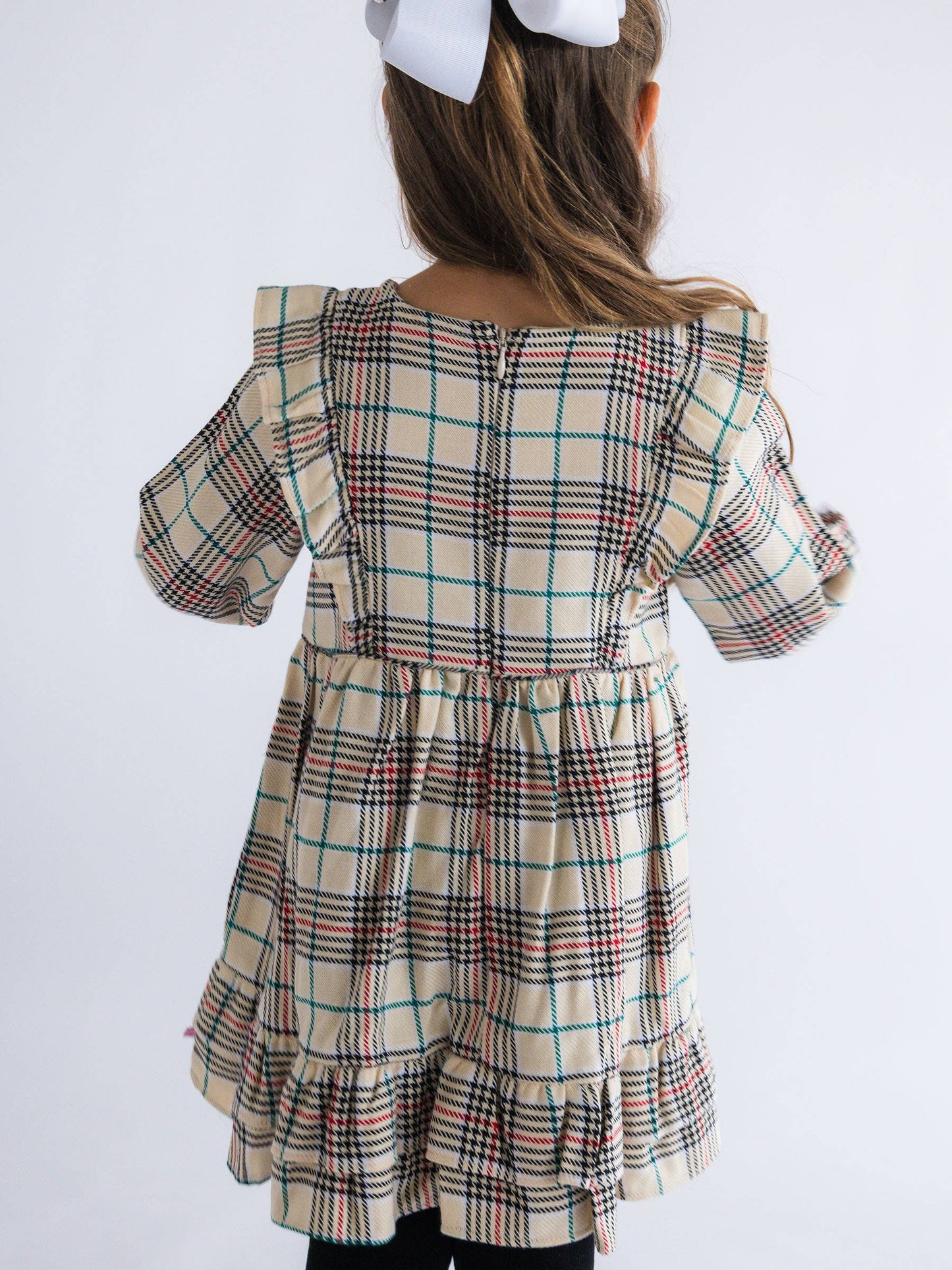 Tannen Plaid Bow Dress