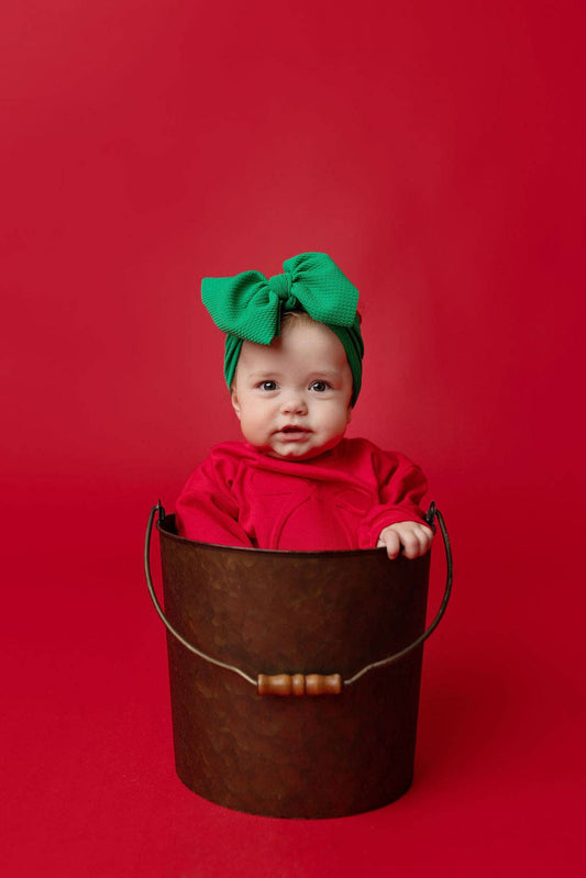 Christmas Bow Oversized Romper