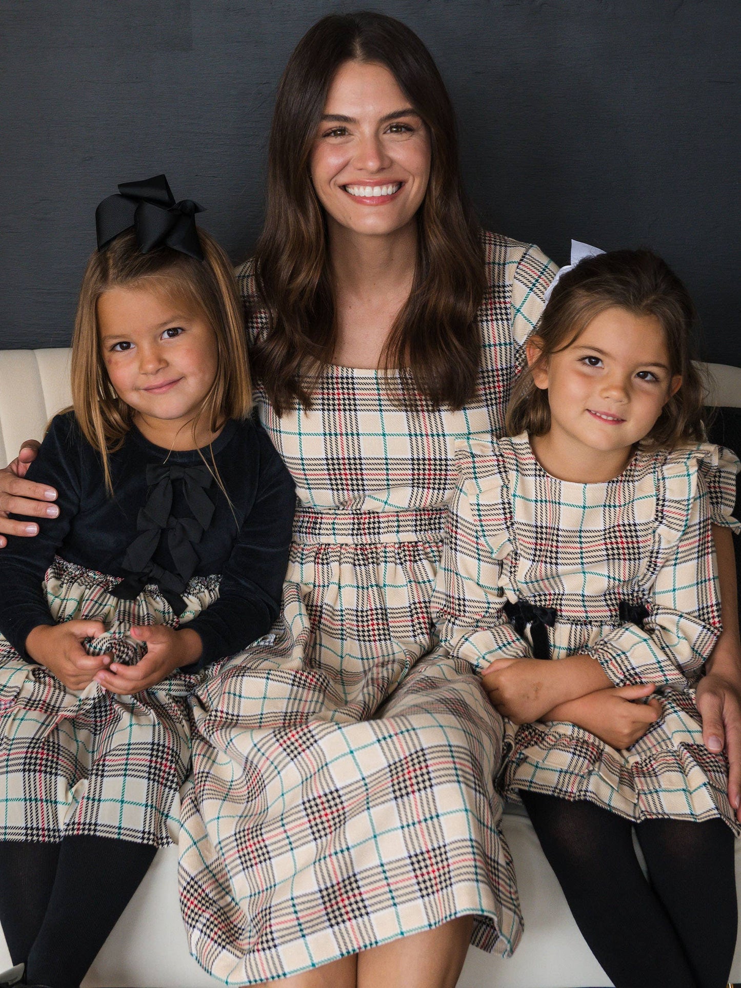 Tannen Plaid Bow Dress