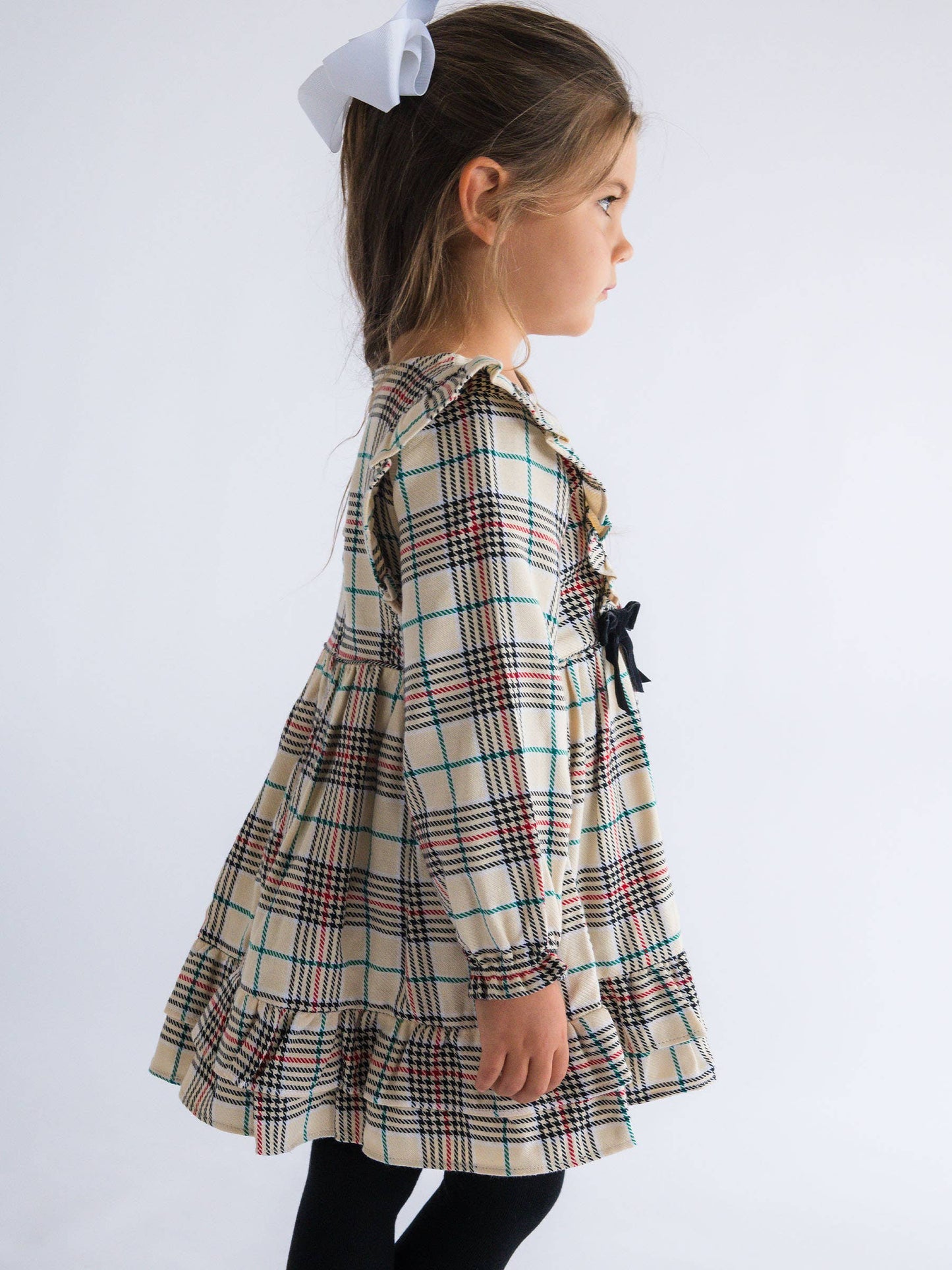 Tannen Plaid Bow Dress