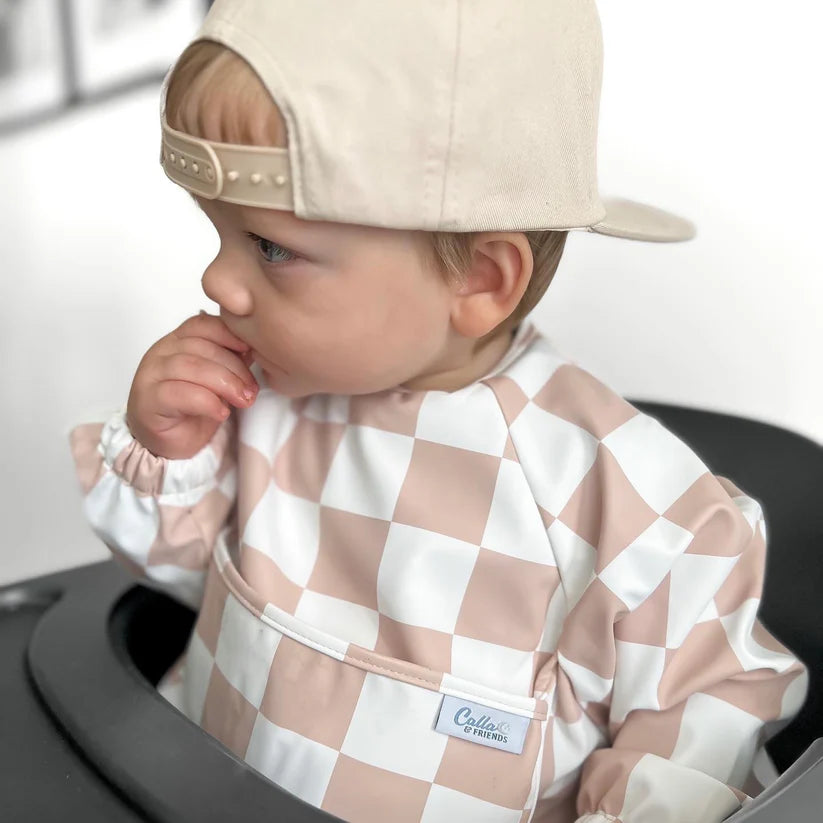 Checkered Long Sleeve Bib