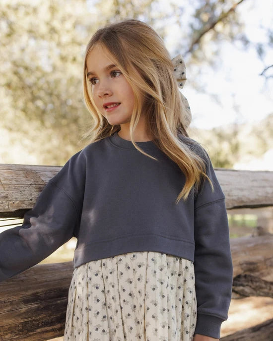 Sweatshirt Dress Vintage Fleur