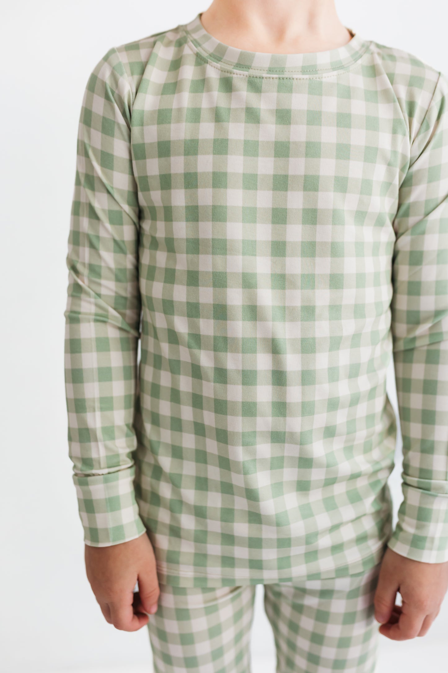 Green Gingham Two Piece Set
