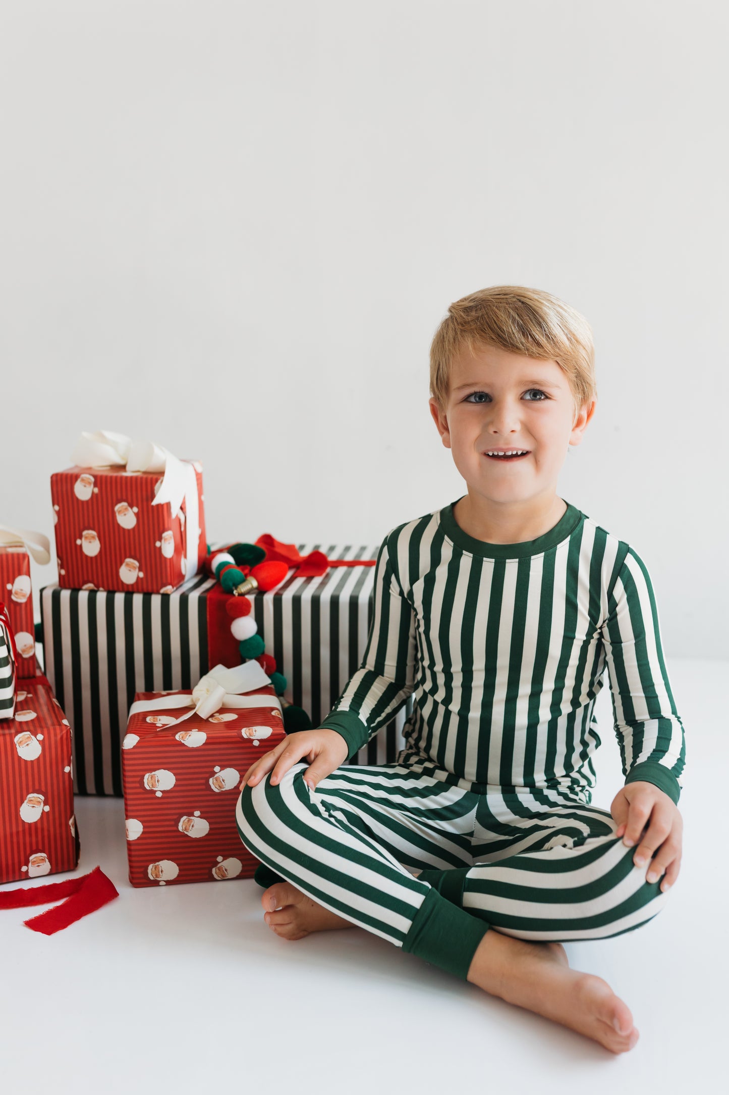 Green Stripe Two Piece Set