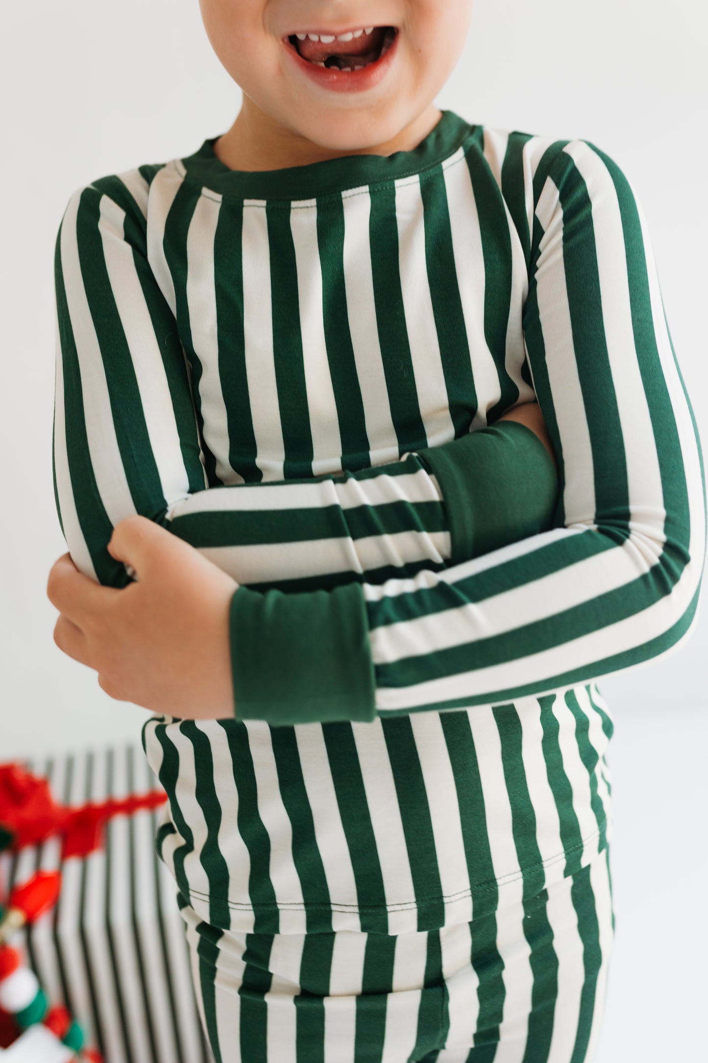 Green Stripe Two Piece Set