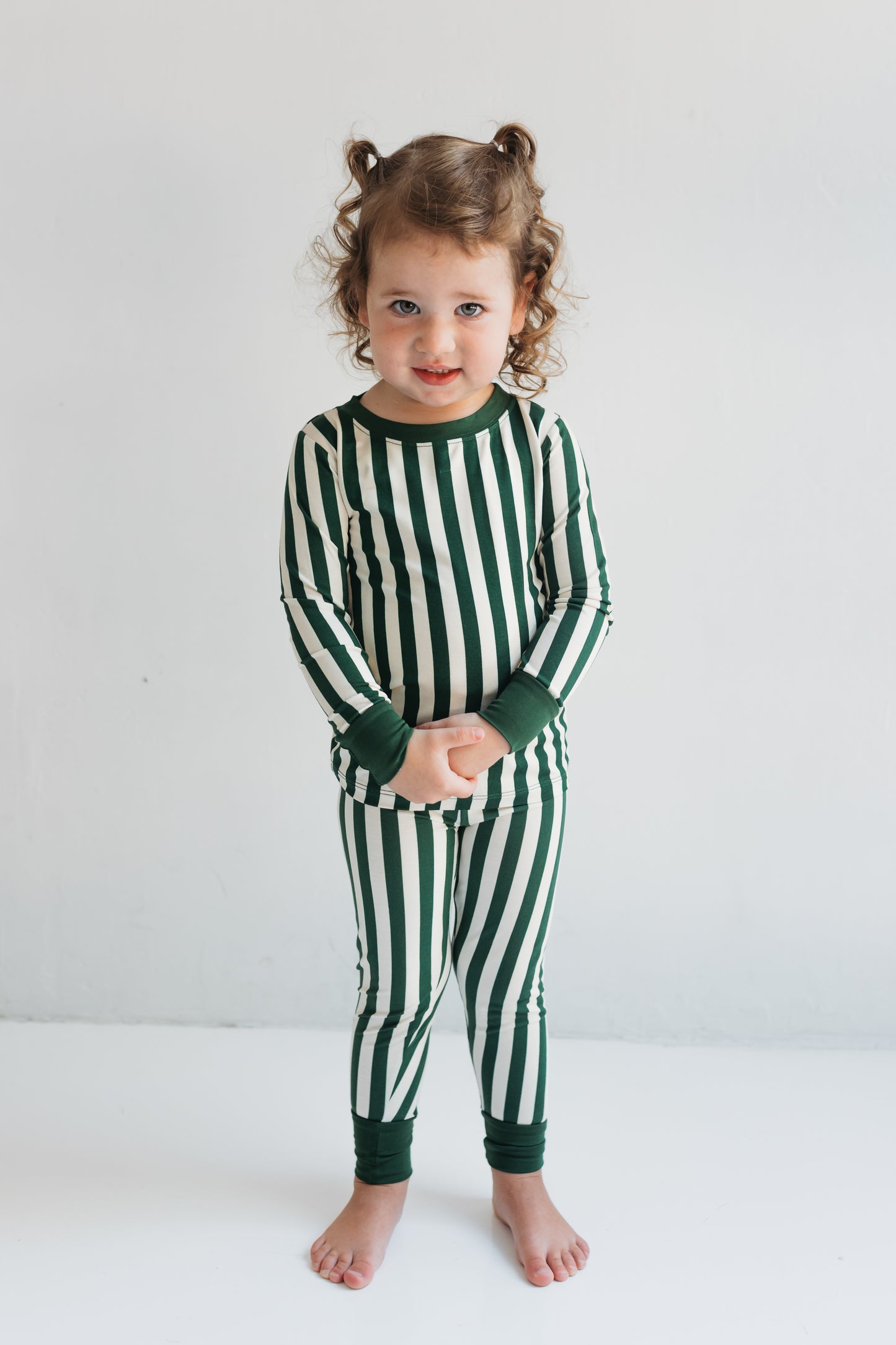 Green Stripe Two Piece Set