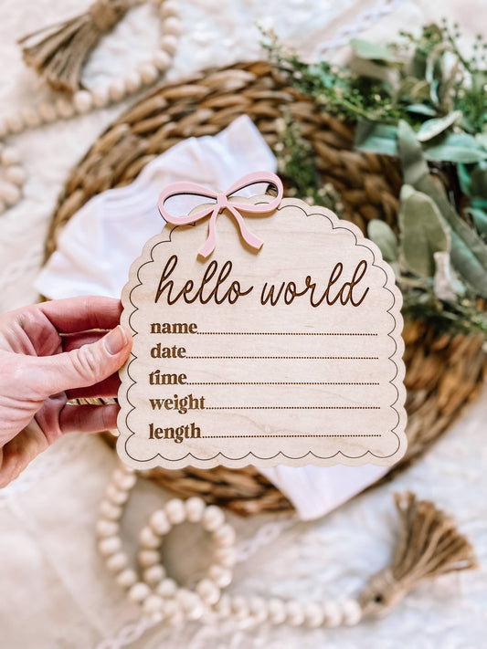 Dainty Bow Birth Sign