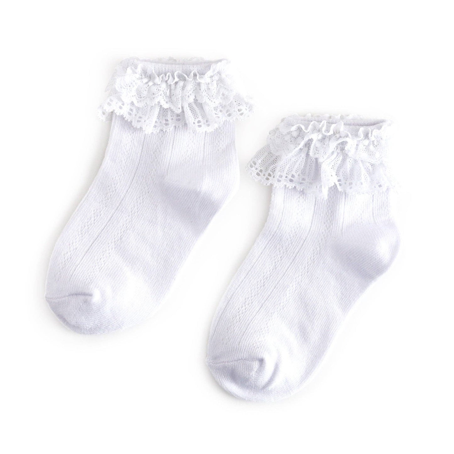 Lace Bobby Socks - White