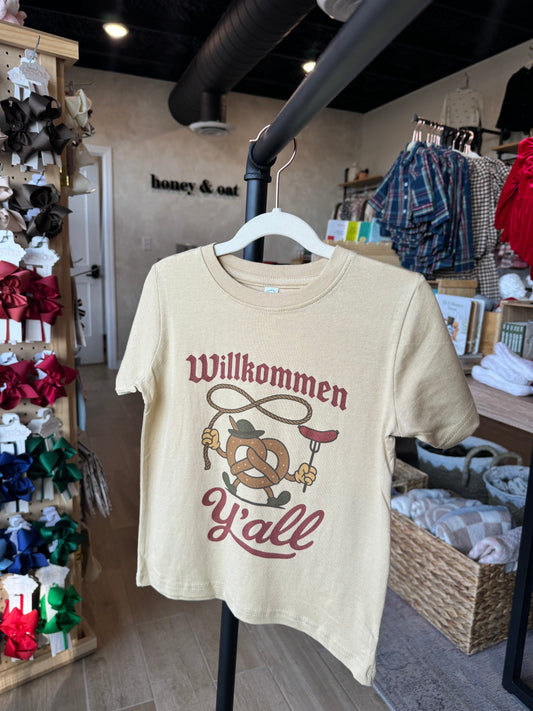 PRE-ORDER: Adult Willkommen Y'all T-Shirt
